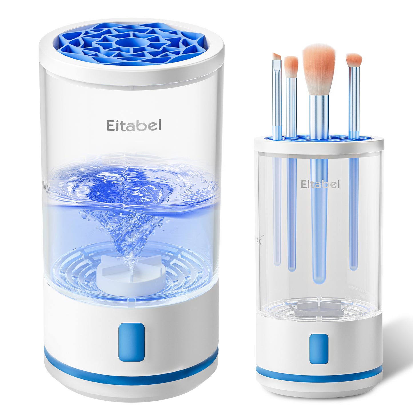 Electric Makeup Brush Cleaner Machine - Automatic Cosmetic Brush Washer, Portable Makeup Brushes Cleanser for All Brush Types, Fast Deep Cleaning