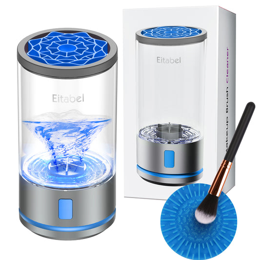 Electric Makeup Brush Cleaner Machine - 7000 RPM Ultra Fast Rechargable Make Up Brush Washer and Dryer - Automatic Cosmetic Brush Cleanser Tool Clean for Beauty Women, Girls Gift