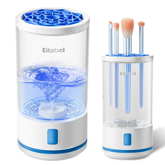 Electric Makeup Brush Cleaner Machine - 7000 RPM Ultra Fast Rechargable Make Up Brush Washer and Dryer - Automatic Cosmetic Brush Cleanser Tool Clean for Beauty Women, Girls Gift