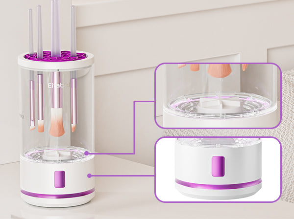 Electric Makeup Brush Cleaner machine, 2 in 1 Makeup Brush Cleanser & Washer Combined, 7000RPM Automatic Spinning Cosmetic Brush Ceanser For Beauty Women, Girls Gift