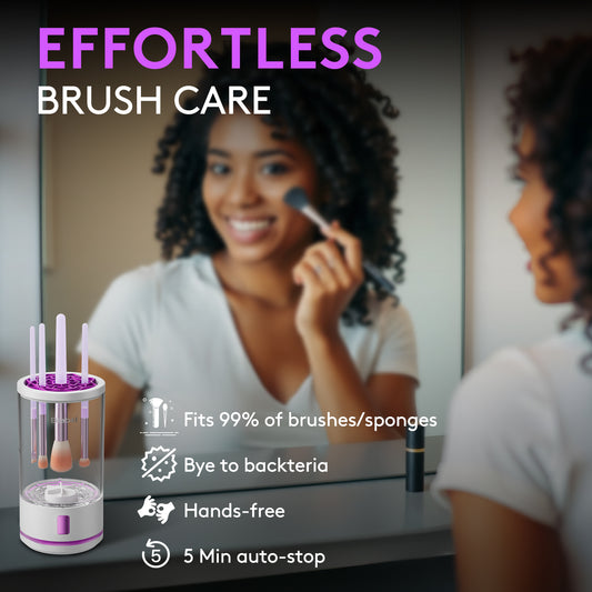 Electric Makeup Brush Cleaner machine, 2 in 1 Makeup Brush Cleanser & Washer Combined, 7000RPM Automatic Spinning Cosmetic Brush Ceanser For Beauty Women, Girls Gift